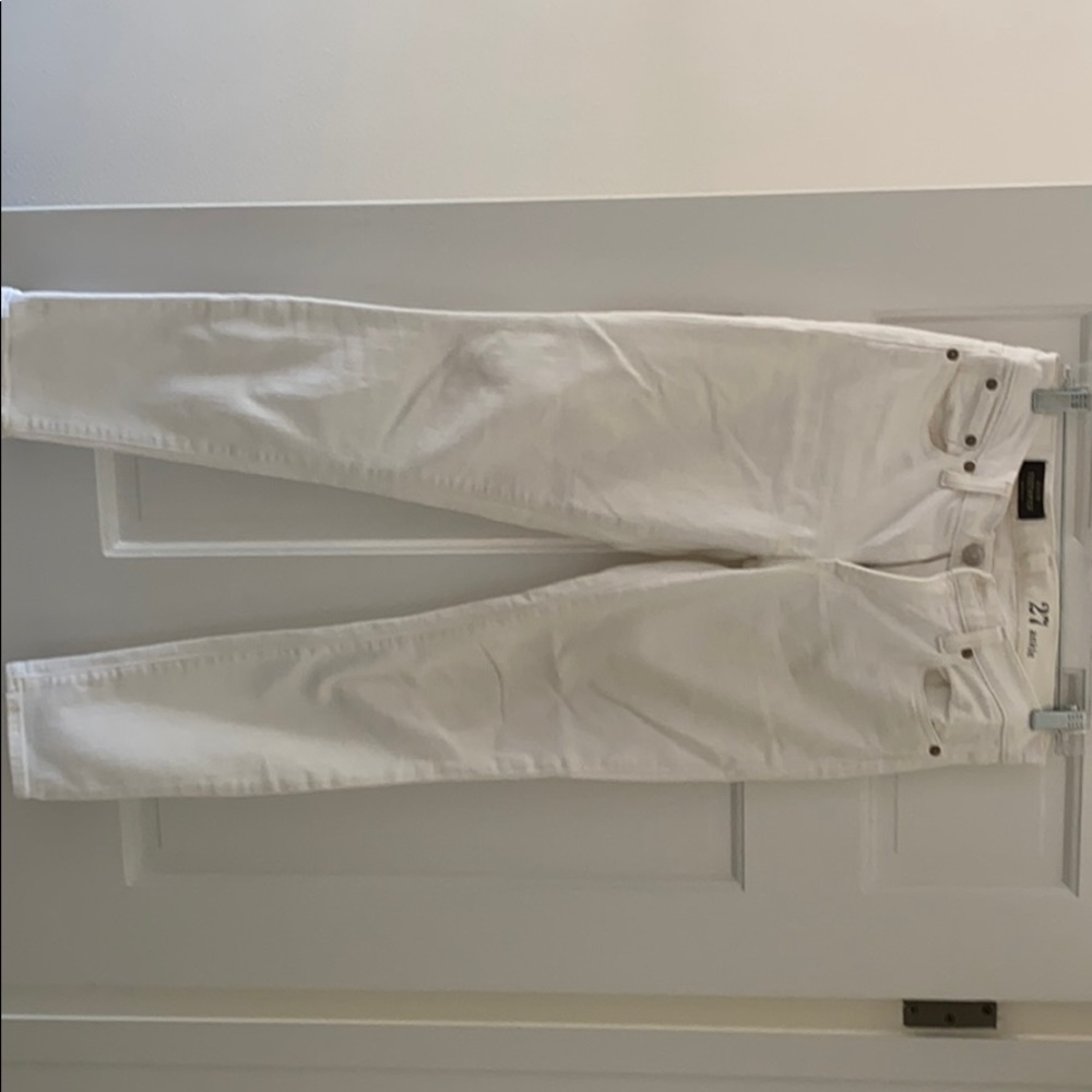 White J.Crew toothpick ankle jeans